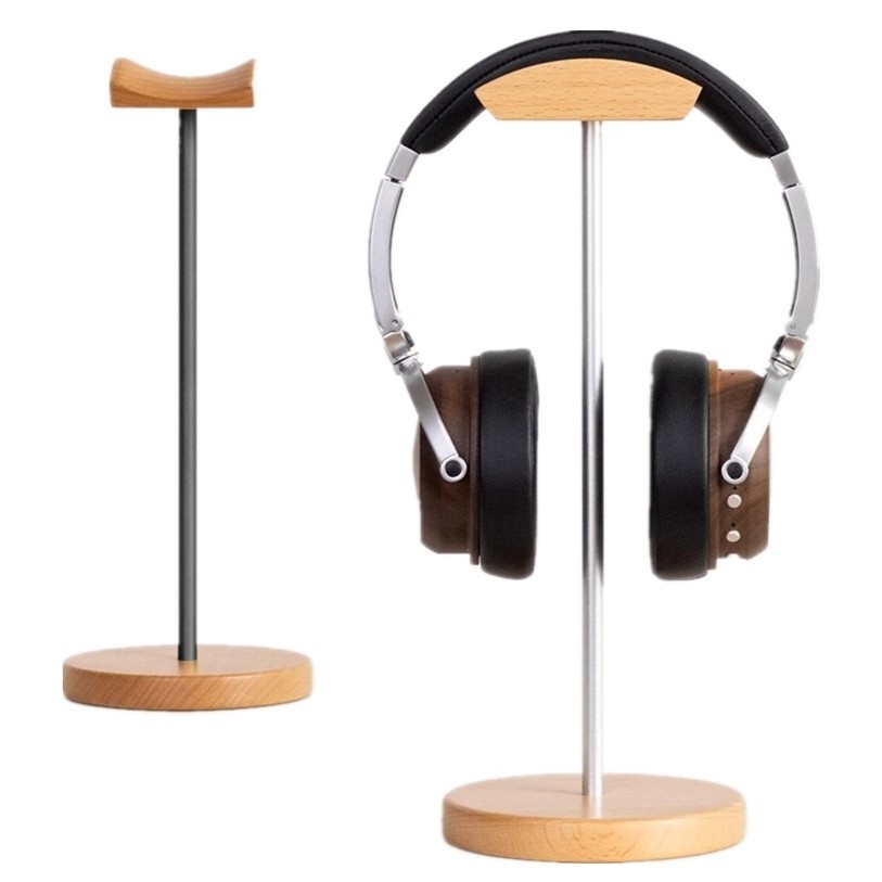 Desk Setup Wood - Supporto per Cuffie in Legno di