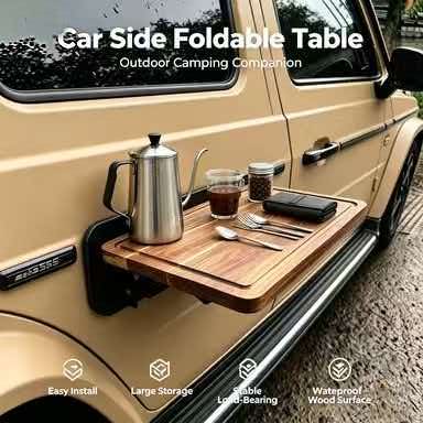 Desk Setup Wood - Tavolo Pieghevole in Legno a Montaggio