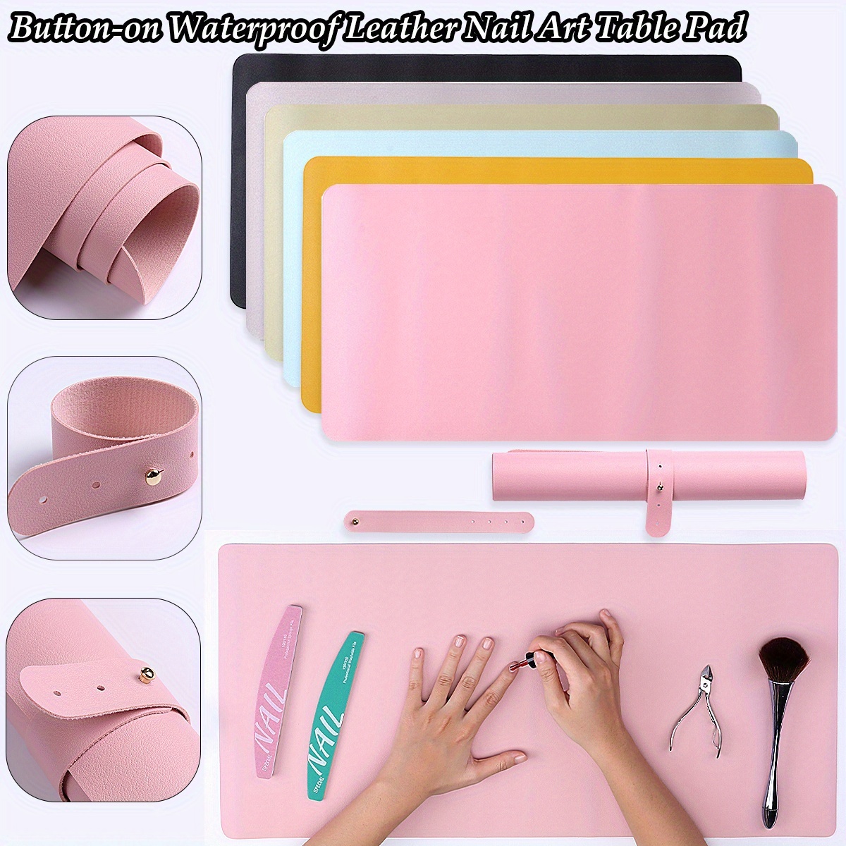 Desk Pad Leather Large - Tappetino per mouse pieghevole in pelle,