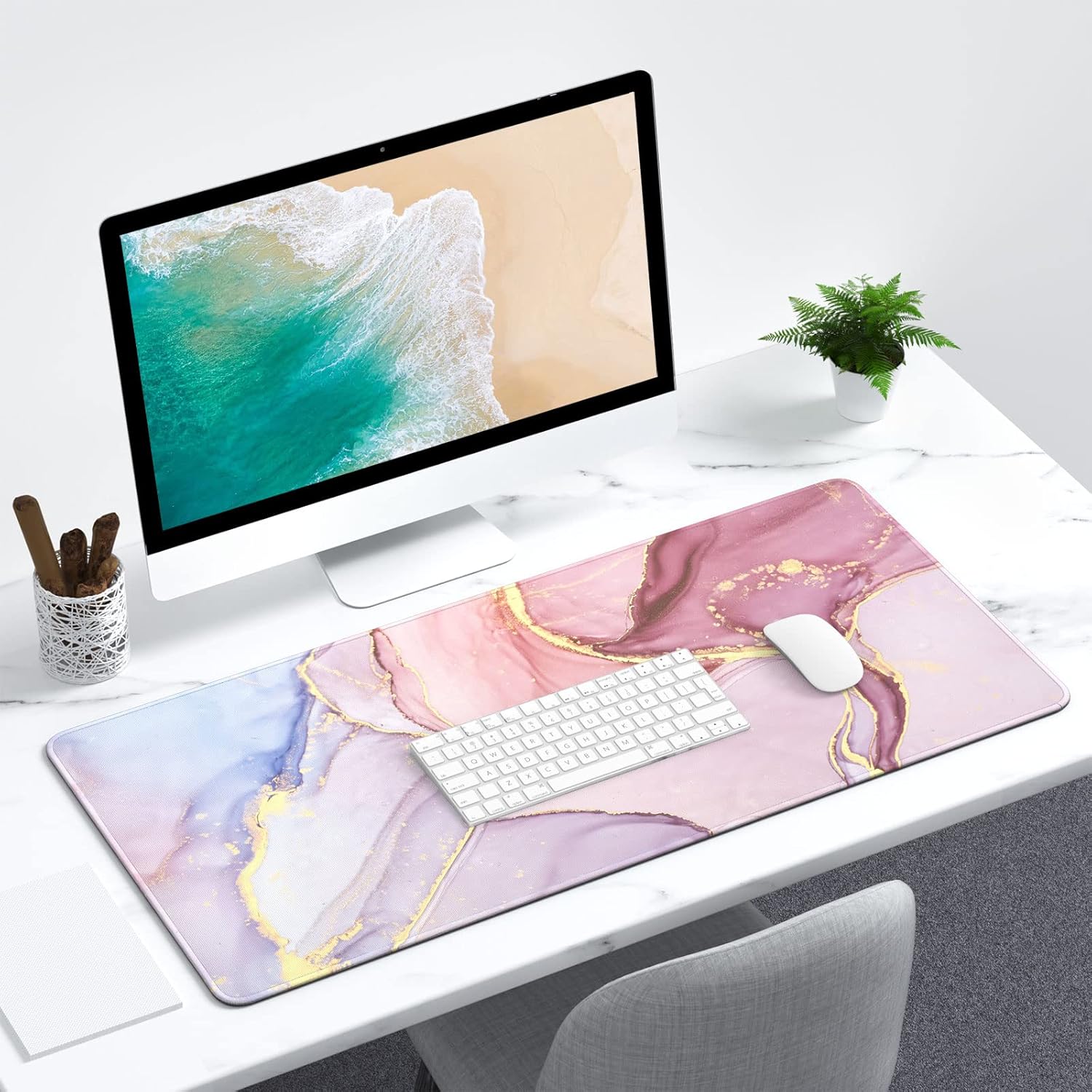 Desk Pad Leather Large - Tappetino per mouse grande, grazioso tappetino