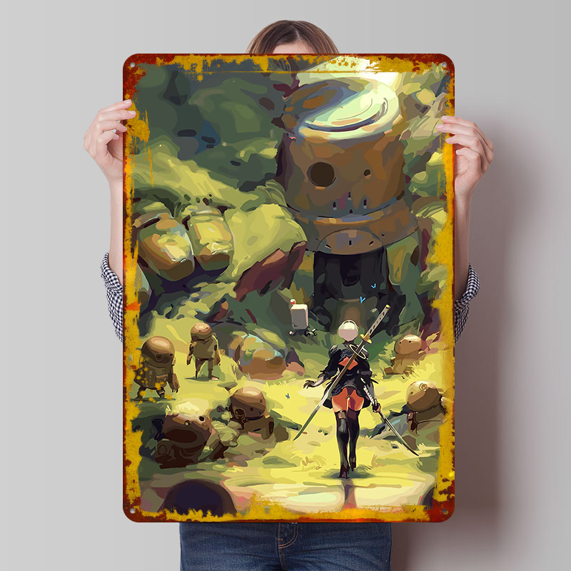 Nier Automata: Poster in Metal - Desk Setup Poster recensione e prezzo