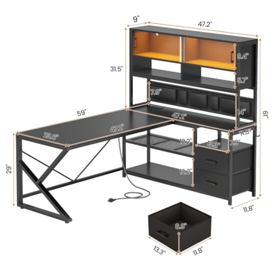 Scrivania da gaming a forma di - Desk Setup L Shaped recensione e prezzo