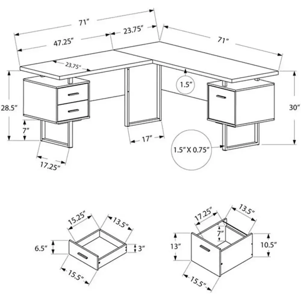 Scrivania a forma di L per com - Desk Setup L Shaped recensione e prezzo