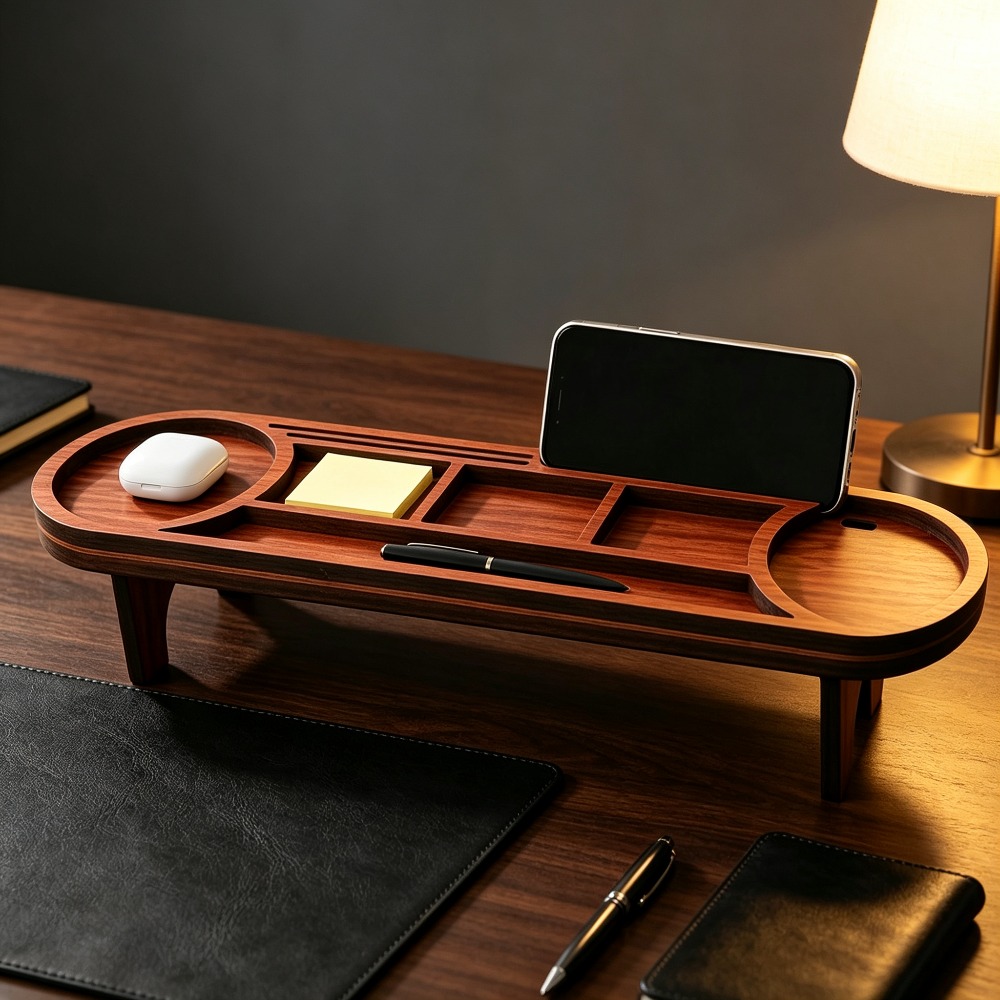 Organizer da Scrivania in Legn - Desk Setup Wood recensione e prezzo