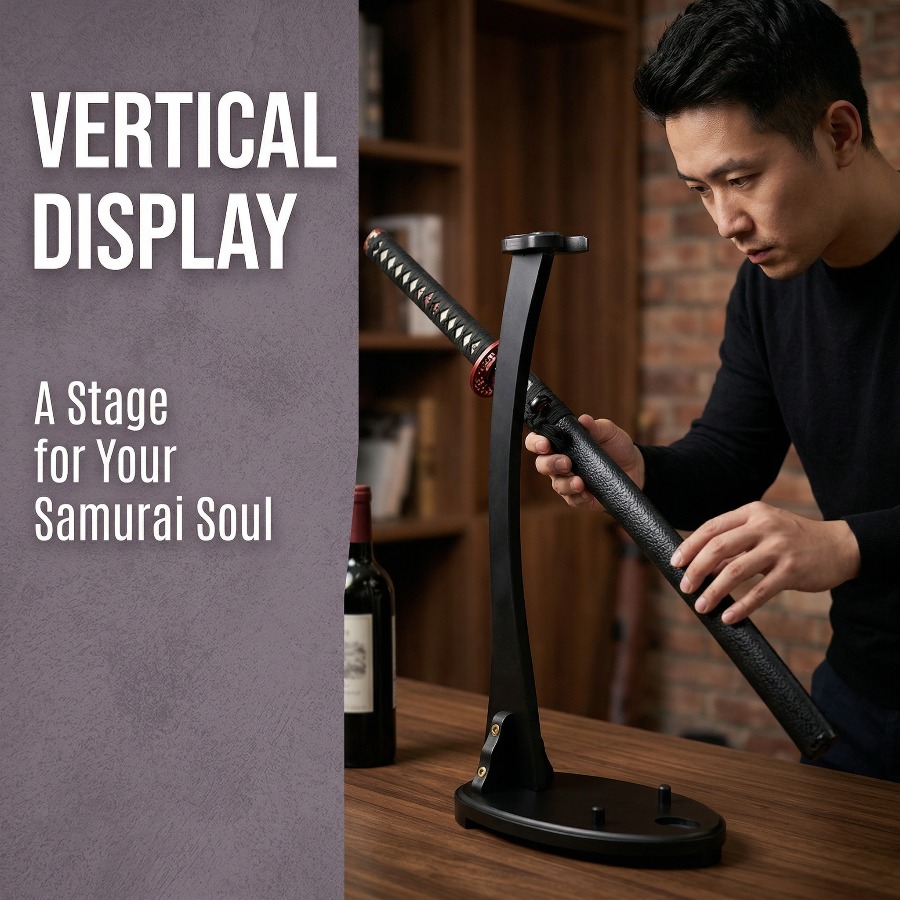 Supporto Verticale per Katana, - Desk Setup Wood recensione e prezzo