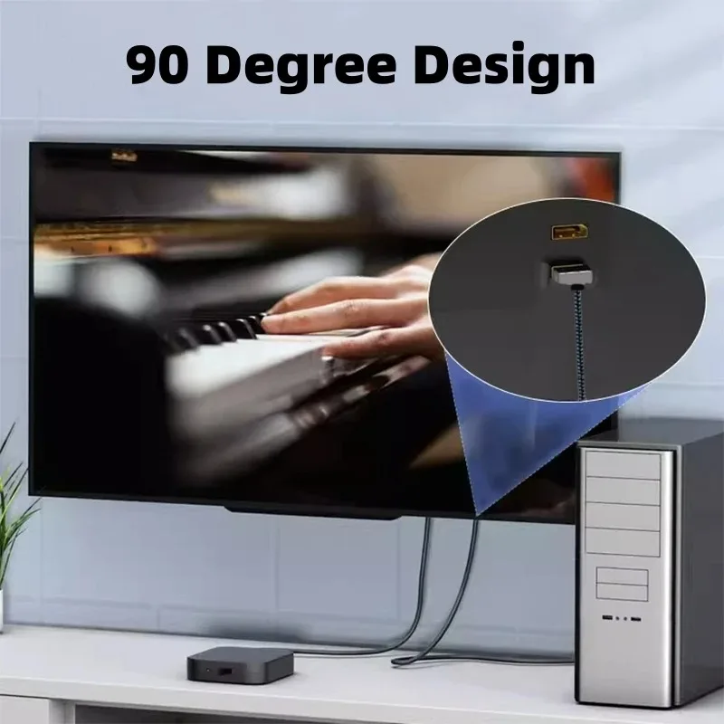 Cavo DP 4K da 90 gradi su/giù/ - Desk Setup Speakers recensione e prezzo