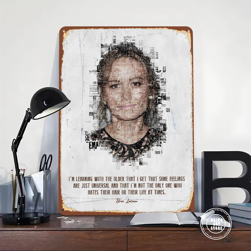 Brie Larson Quote Art Tin Post - Desk Setup Poster recensione e prezzo