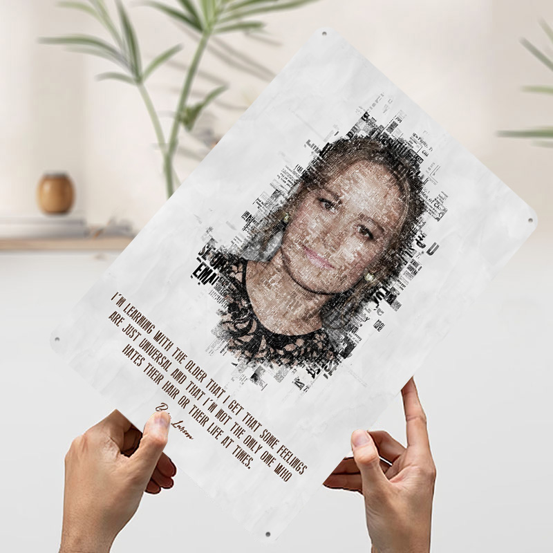 Brie Larson Quote Art Tin Post - Desk Setup Poster recensione e prezzo