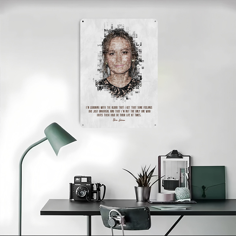 Brie Larson Quote Art Tin Post - Desk Setup Poster recensione e prezzo
